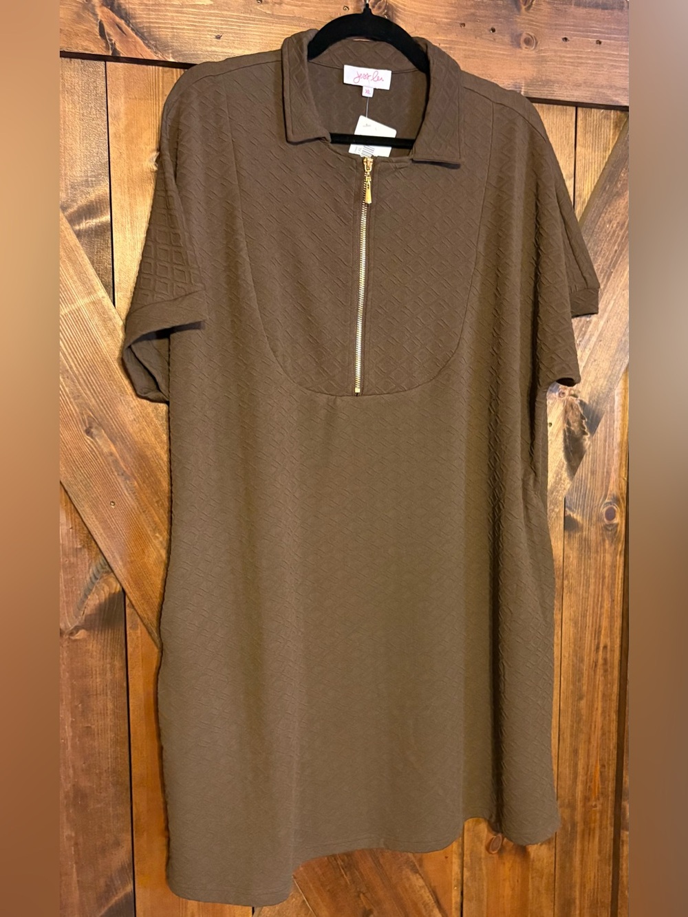 Jess Lea Chocolate Brown Textured Midi Dress